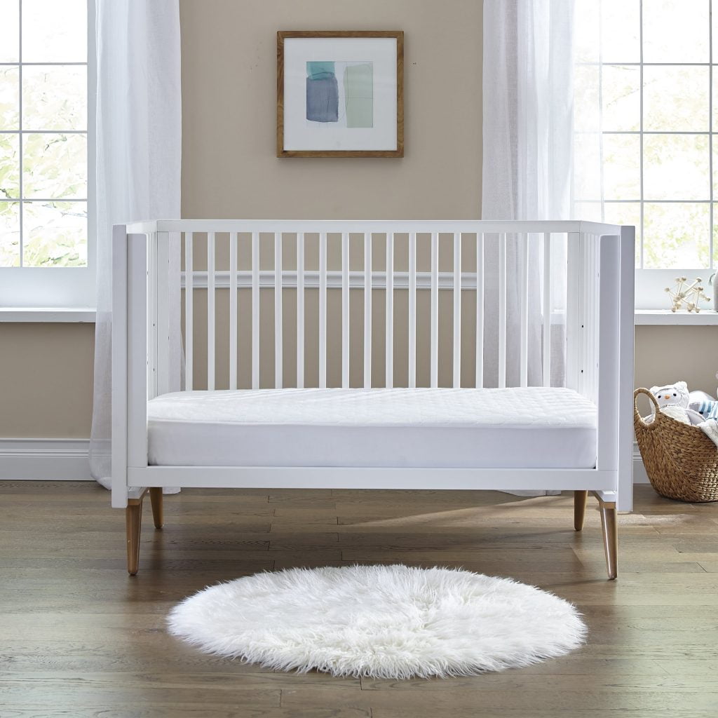 Sealy Cooling Moisture Wicking Waterproof Crib Mattress Pad, Baby/Toddler Mattress Protector 52x28