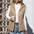thumbnail image 5 of Cmfcve Plus Size Hooded Puffer Vest for Womens Full Zip Sleeveless Quilted Vest Winter Warm Outerwear Jackets with Zipper Pockets, 5 of 7