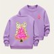 thumbnail image 1 of Cowsor Girls Sweatshirts Kids Cute Graphic Crewneck Pullover Tops Xmas Long Sleeve Holiday Shirts, 1 of 5