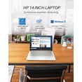 thumbnail image 2 of HP Stream 14 inch Laptop for Student and Business, Intel Quad-Core N4120 Processor, 8GB RAM, 320GB Storage (64GB eMMC + 256GB Card), 1-Year Office 365, Webcam, Long Battery Life, WiFi, Win 11 H in S, 2 of 5