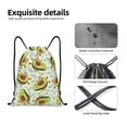 thumbnail image 4 of Saiise Avocado Doing Sport Pattern Sports Drawstring Backpack - String Swim Gym Bag with Wet Proof Pocket for Women&Men-Small, 4 of 6
