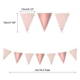 thumbnail image 2 of Uxcell 2 Pcs 16.4 Feet Rose Gold Pennant Banner Flags String Triangle Hanging for Birthday Party Decorations, 2 of 4