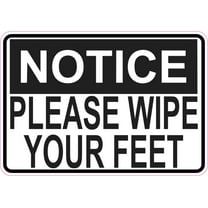 5in x 3.5in Please Wipe Your Feet Magnet Vinyl Signs Magnetic Door Sign