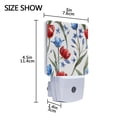 thumbnail image 4 of Blue Red Tulips Flowers Night Light 2 Pack LED Nightlight Plug into Wall Dusk to Dawn Sensor Soft White, 4 of 7