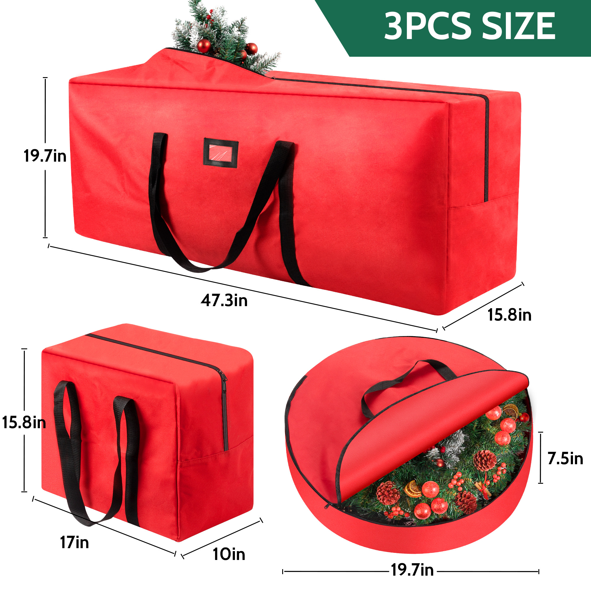 Yexmas 3 Pack Large Christmas Tree Storage Bags photo 6