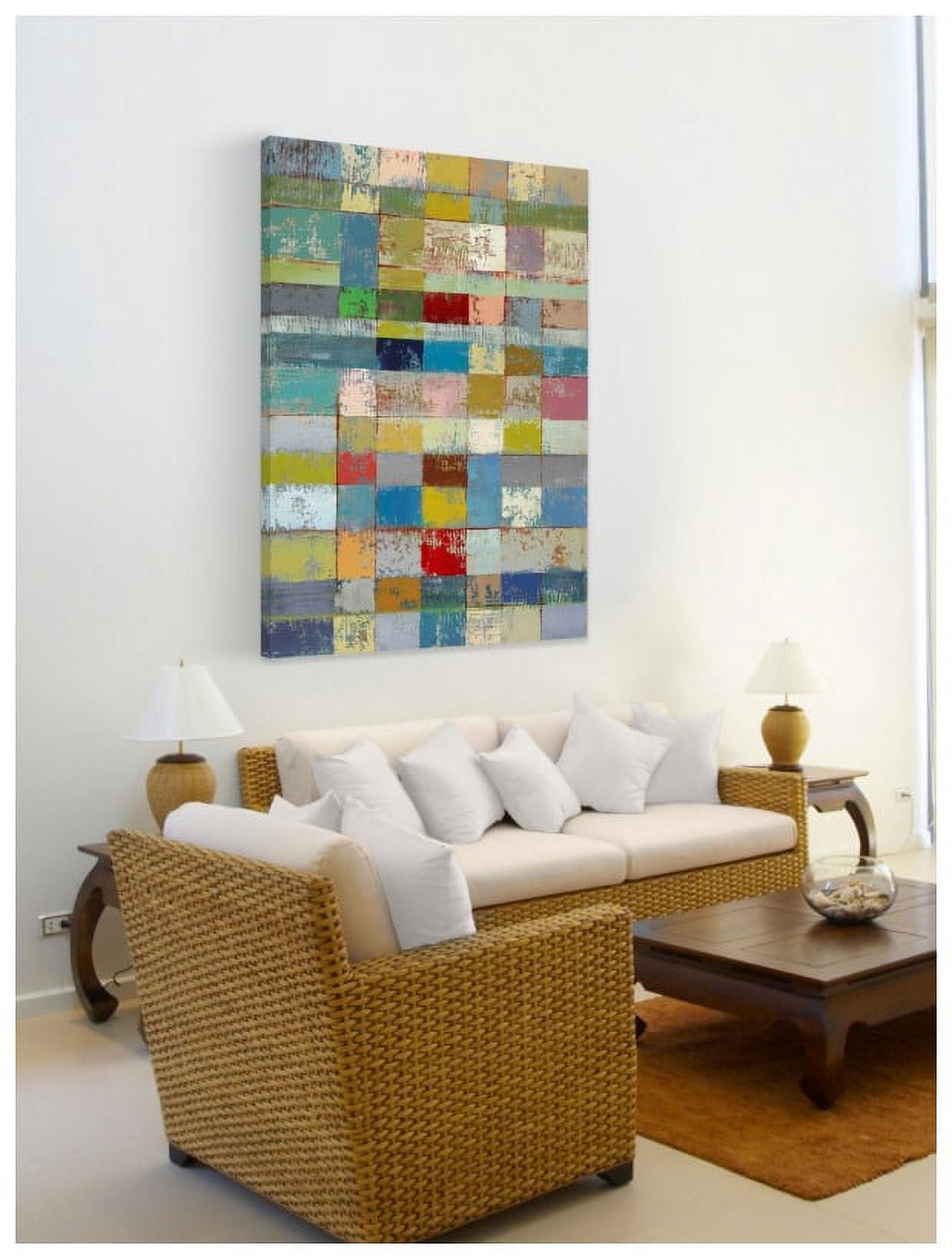 "Color Pattern I" Painting Print on Wrapped Canvas