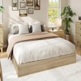 thumbnail image 1 of EDTara Wooden Platform Bed Frame, Twin/Full/Queen/King, Sturdy Slats, Simple Floor Bed, No Box Spring Required, 1 of 6