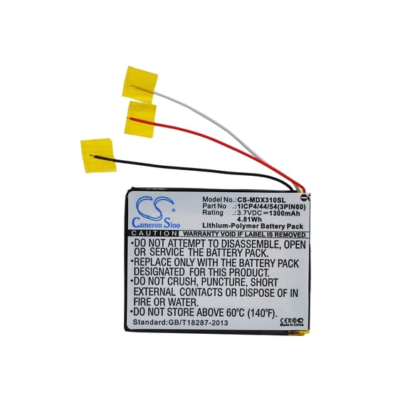 Battery for MODECOM 1ICP4/44/54(3PIN60 MX3 HD MX3HD GPS Navigation 3.7V 1300mAh