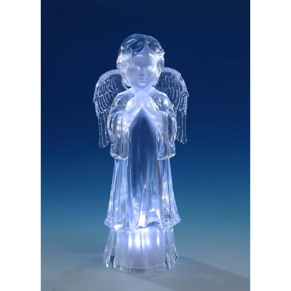 Icy Giftware 13.75" Clear LED Praying Cherub Angel Christmas Figurine