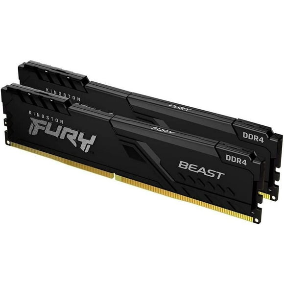 Kingston Fury Beast 16Go Kit (2x8Go) 3200Mhz DDR4 CL16 UDIMM Memory Gamer for PC (KF432C16BBK2/16)