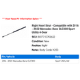 thumbnail image 2 of Right Hood Strut - Compatible with 2016 - 2022 Mercedes-Benz GLC300 Sport Utility 4-Door 2017 2018 2019 2020 2021, 2 of 2