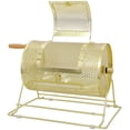 thumbnail image 4 of Raffle Ticket Spinner, 12 x 8 Inch Raffle Drum Lottery Spinning Drawing, Brass Plated Raffle Tickets Roll Box with Wooden Turning Handle, Holds 2500 Tickets or 100 Ping Pong Balls for Events, 4 of 9
