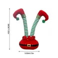 thumbnail image 4 of BSJJY Christmas Elf Legs Lawn Ornament Christmas Outdoor Decorations Lawn Decor Holiday Fireplace Ornaments Christmas Plush Gnomes Christmas Elf Body Part Garden Decor Indoor,Green White,1PCS, 4 of 4