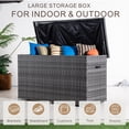 thumbnail image 5 of Direct Wicker Outdoor Weatherproof Deck Box(Gray), 5 of 7
