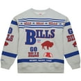 thumbnail image 2 of Men's Mitchell & Ness  Heather Gray Buffalo Bills All Over Print Vintage Fleece Crewneck Sweatshirt, 2 of 7