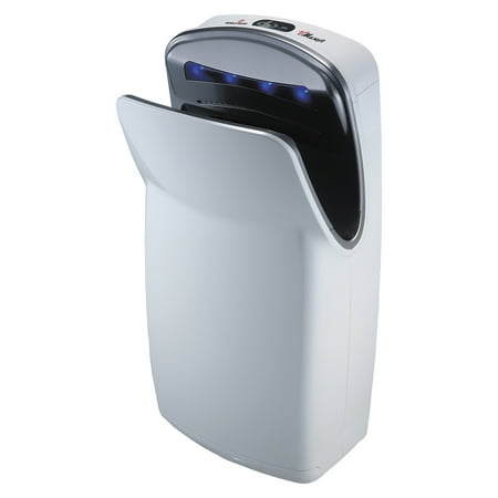 WORLD DRYER VMax Hand Dryer, High Impact ABS, 13" x 26 1/4" x 9 1/4", White