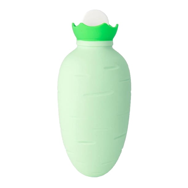 Toystoory Botella de agua caliente Zanahoria Calentador de manos Bolsa Anti-escaldado Relleno de agua A prueba de explosiones Bolsa caliente Oficina en el Suministros térmicos Verde Toystoory HA071107-01