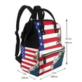 thumbnail image 2 of Balery American Astronaut Runs Forward Mummy Backpack - Waterproof Twill Canvas, Large Capacity Diaper Bag with Multiple Pockets and Adjustable Straps, 2 of 6
