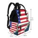 thumbnail image 2 of Fotbe American Astronaut Runs Forward Mochila Maternidad - Lona de Sarga Impermeable, Mochila de Pañales de Gran Capacidad con Múltiples Bolsillos y Correas Ajustables, 2 of 6
