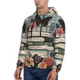 thumbnail image 3 of Daiia Vintage Art Butterfly Flower for Men's Fashion Hoodies & Sweatshirts with Kangaroo Pocket Hooded Sweatshirt Breathable & Moisture Wicking-Medium, 3 of 7