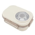 thumbnail image 2 of Bento Lunch Box, Camera Shaped Leakproof Reusable Removable Stainless Steel Compartment 1450ml Bento Containers  For School Brown,Green,Pink,Beige,Yellow,Light Blue, 2 of 8
