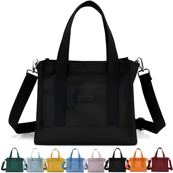 AOMRCOL 2026 New Small Tote Bag for Women Nylon Crossbody Purse Mini Bag (Black) for Casual Outings, Daily Wear, Shopping, Travel, Quick Errands, Weekend Getaways.
