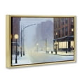thumbnail image 3 of Stupell Industries Traditional Misty Winter City Street Gold Floating Frame Canvas Art, 25 x 17, by Noah Bay, 3 of 8