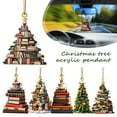 Christmas Tree Book]Acrylic Ornaments Xmas Pendants Hanging Holiday