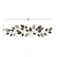 thumbnail image 4 of DecMode Timeless and Traditional Metal Leaves Wall Décor in Brown, 50"L x 15"H,, 4 of 14