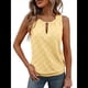 thumbnail image 3 of Blusas de Verano con Ojales para Mujer, Camisetas Sin Mangas con Cuello Redondo, Camisetas para Mujer Amarillo S, 3 of 9