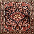 thumbnail image 1 of Ahgly Company Indoor Square Traditional Orange Salmon Pink Persian Area Rugs, 7' Square, 1 of 6