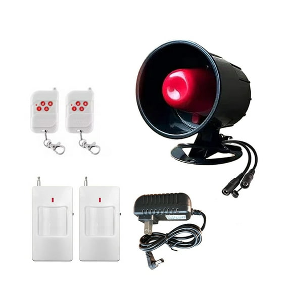 433Mhz Wireless Siren Alarm System for Home Security Burglar Alarm with Infrared Sensors Long Range US Plug