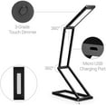 thumbnail image 3 of Foldable LED Desk Lamp - Folding Portable USB Table Light with 3 Brightness Settings - for Home, Reading, Studying, Work, Travel - Rose Gold-Black, 3 of 6