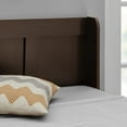 Sauder Parklane Platform Twin Bed with Headboard, Espresso Finish