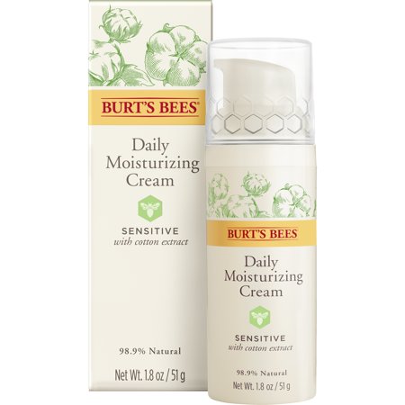 Burt's Bees Daily Face Moisturizer Cream for Sensitive Skin, 1.8 (Best Face Lotion For Sensitive Skin With Spf)