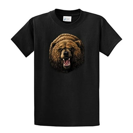 Grizzly Bear T-Shirt Great Head Shot-Black-Small