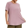 thumbnail image 4 of Jalioing Women's Plus Size Workout T Shirt Breathable Quick Dry Crew Neck Short Sleeve Tee Shirt Loose Athletic Tops, 4 of 7