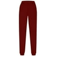 thumbnail image 4 of qucoqpe Women's High Waisted Sweatpants Workout Active Joggers Pants Baggy Lounge Bottoms, 4 of 5