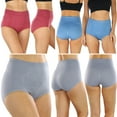 thumbnail image 6 of ToBeInStyle Women's Pack of 6 Randomly Assorted Plus Sized High Waisted Compression Briefs - 2X, 6 of 6