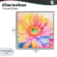 thumbnail image 4 of Stupell Industries Bohemian Bloomtopia Shimmer Blossom Gray Framed Giclee Art, 17 x 17, by Vibelicious, 4 of 8