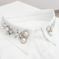 thumbnail image 2 of YooGuoGuo Rhinestone Fake Collar Detachable Dickey Collar Blouse Half Shirts Peter Pan Faux False Collar for Women, 2 of 6