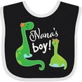 thumbnail image 3 of Inktastic Nanas Boy Grandson Dinosaur Boys Baby Bib, 3 of 4