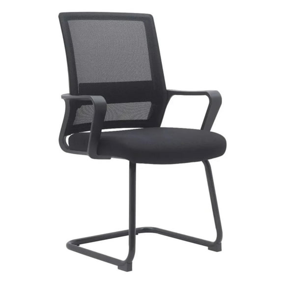 Silla De Oficina Escritorio Ergonómica Negra Industech Negro Malla De Poliéster