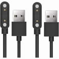 thumbnail image 1 of ccwonima Compatible with Cosmo JrTrack 2 Charger, Magnetic USB Charging Cable Replacement Charger Cable Compatible with XPLORA X5 Play/Cosmo JrTrack 2 Kids Smartwatch (2 Pack-Black+Black), 1 of 1