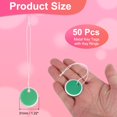 thumbnail image 2 of Uxcell Metal Rim Key Tag Blank Round Paper Tag Bulk Writable Keychain Identifiers with Knotted Strings Green, 2 of 7