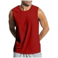 thumbnail image 3 of Caqnni Tank Tops for Men Shirts Sleeveless Muscle Tank Top Gym Workout Tank Top (Red,XL), 3 of 6