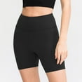 thumbnail image 3 of Pantalones cortos de yoga para mujer Cintura alta Control de barriga Bolsillo trasero Elástico, 3 of 8