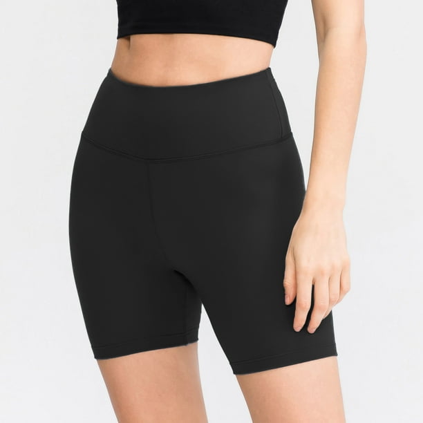 moobody Women Yoga Shorts High Waist Tummy Control Back Pocket Stretchy Athletic Workout