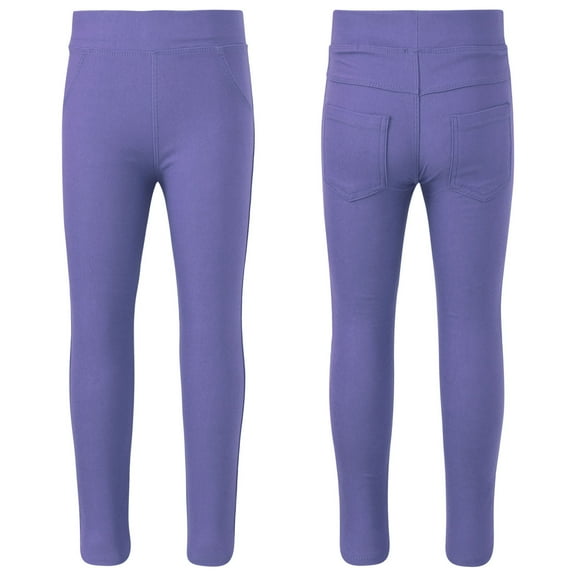 Aislor Girls Dance Yoga Leggings Footless Tights Flamingos Elastic Waistband Ankle Length Pants Size 3-14 Purple 5-6