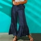 thumbnail image 4 of Pantalones anchos Plisados Odeerbi de cintura alta Sueltos Informales para Mujer S, 4 of 9